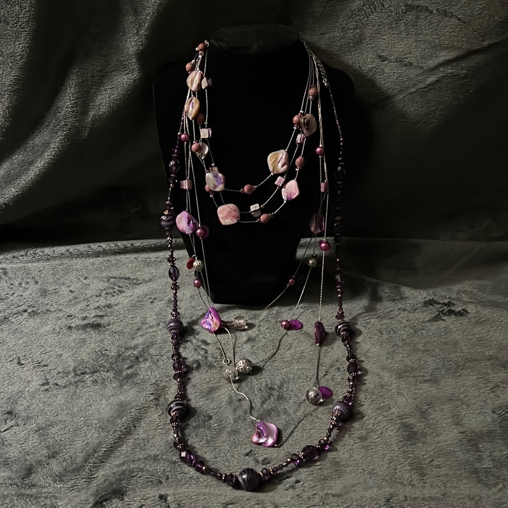 Purple and Pink Necklace Bundle